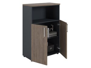 Шкаф NW 1280/2 полузакрытый темный орех/антрацит